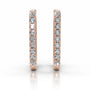 Rose :: minimalist lab grown diamond earrings 1.40ct drop design white gold elegant daily wear jewelry