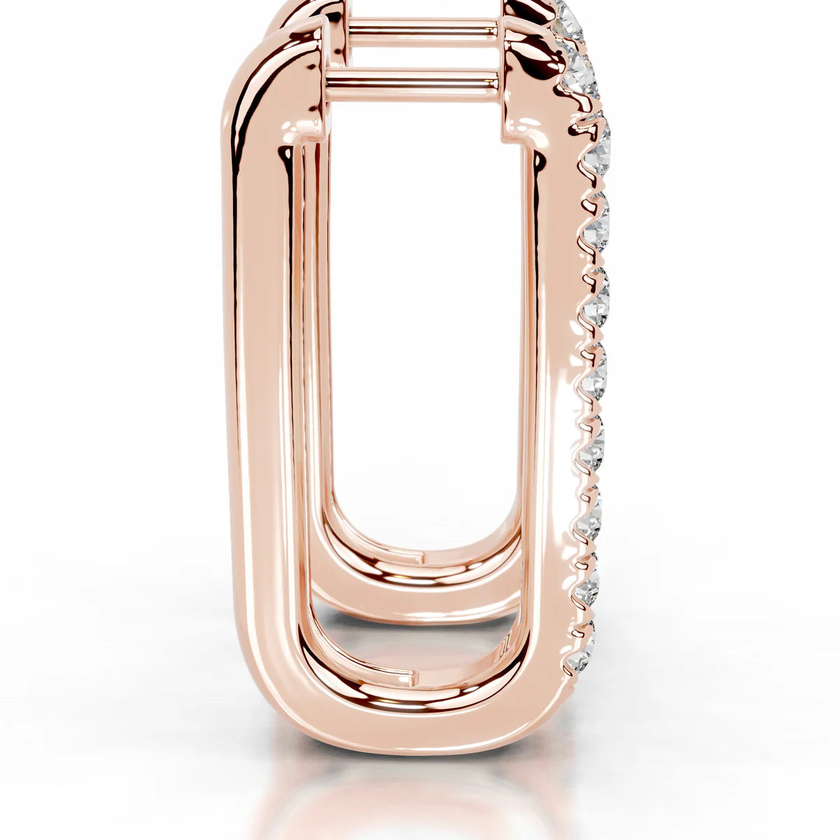 Rose :: stylish lab grown diamond drop earrings 1.40ct white gold refined elegant design for women