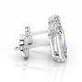 White:: emerald cut halo lab grown diamond stud earrings premium halo setting elegant design crafted for maximum brilliance and shine