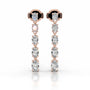Rose :: premium lab grown diamond drop earrings 1.4ct oval white gold subtle statement fine jewelry