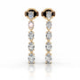 Yellow :: modern lab grown diamond drop earrings 1.4ct oval multi stone white gold elegant women jewelry