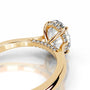 Yellow :: luxury Orinique oval lab diamond hidden halo engagement ring bridal