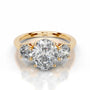 Yellow :: fine jewelry oval cut three stone lab grown diamond ring women engagement