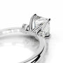 White :: princess three stone lab grown diamond engagement ring square cut side stones