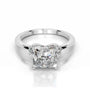 White :: Marovique princess lab grown diamond three stone engagement ring IGI certified