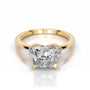 Yellow :: fine jewelry princess cut three stone lab grown diamond ring women engagement