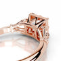 Rose :: elegant princess cut lab grown diamond solitaire ring timeless engagement design