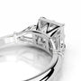 White :: princess lab grown diamond solitaire engagement ring sparkle white gold band