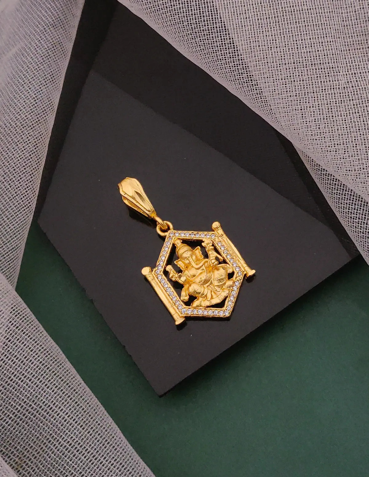 Spiritual Ganpati diamond Pendant