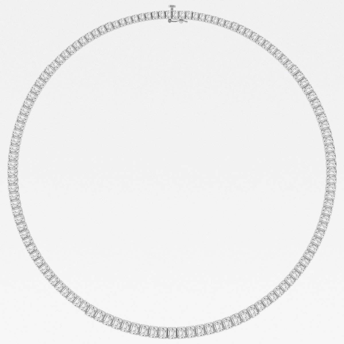 32 ctw Emerald Lab Grown Diamond Graduated Tennis Necklace