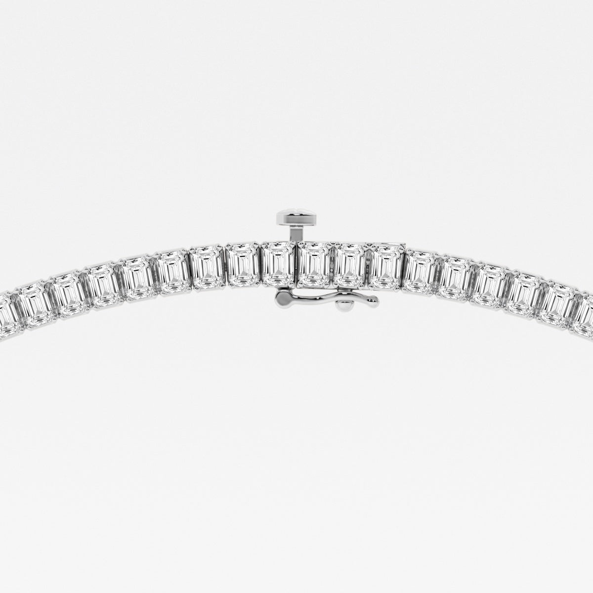 32 ctw Emerald Lab Grown Diamond Graduated Tennis Necklace