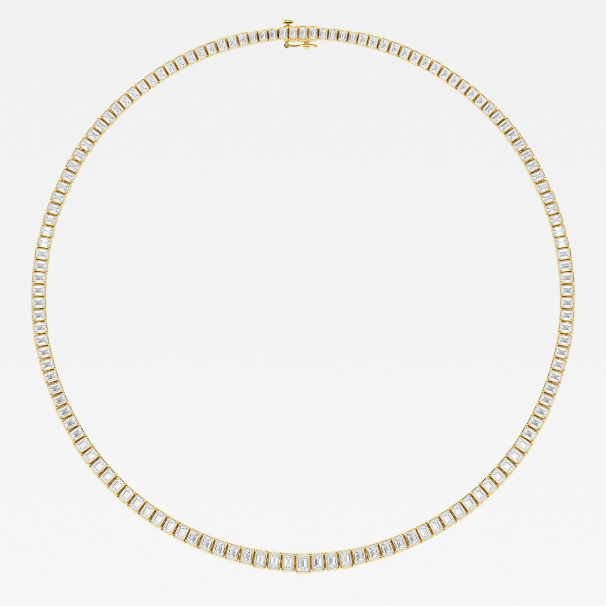 Emerald Lab Grown Diamond Tennis Necklaces, EF Color, VS Clarity,