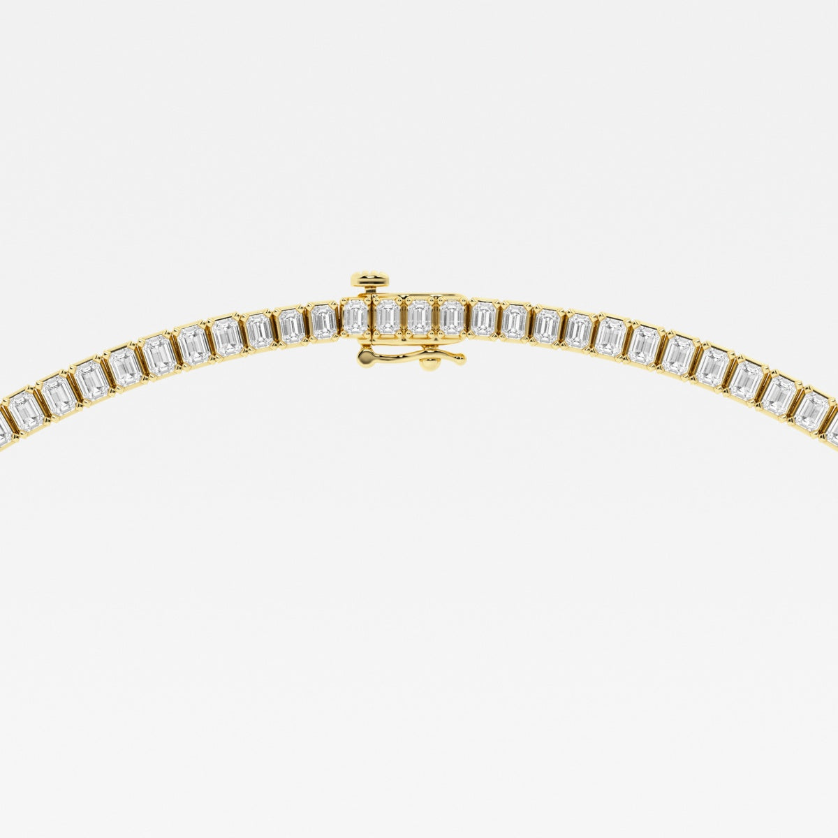 Emerald Lab Grown Diamond Tennis Necklaces, EF Color, VS Clarity,