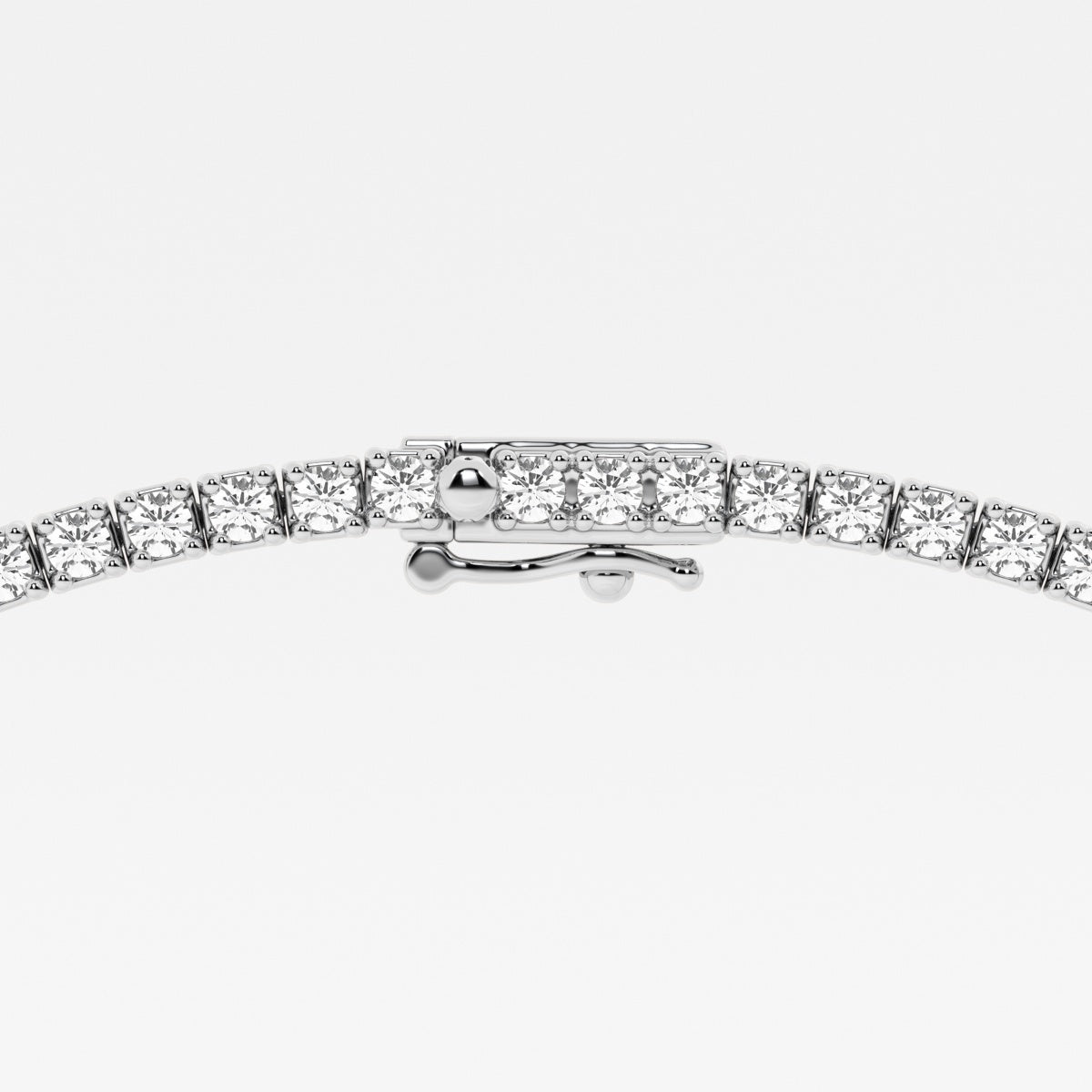 Radiant and Round Lab Grown Diamond Station Tennis Necklace, EF Color, VS Clarity, IGI Certified