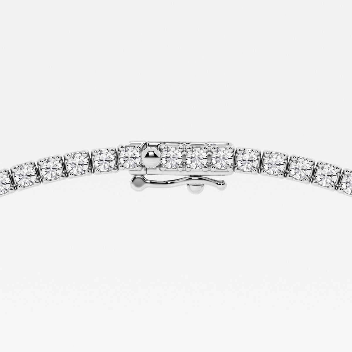 Oval and Round Lab Grown Diamond Station Tennis Necklace, EF Color, VS Clarity, IGI Certified