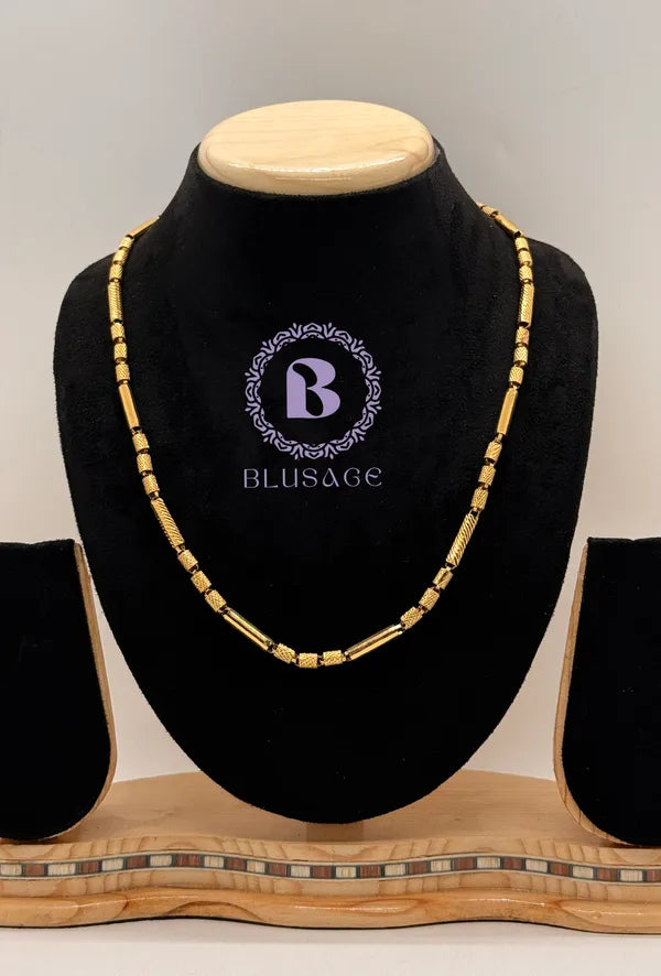 Elegant Pipe Design Gold Plated Premium Waterproof Chain For Men