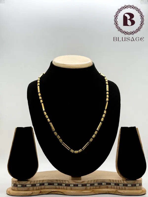 Elegant Pipe Design Gold Plated Premium Waterproof Chain For Men