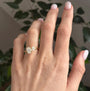 Common :: Luxury Oval and Pear engagement ring crafted in 18K yellow gold.