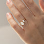 Common :: Elegant Toi Et Moi ring with D color IF and VVS1 lab grown diamonds.