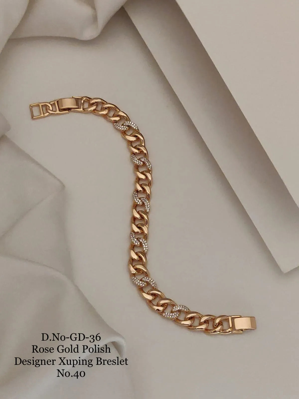 Rose Gold & Silver Polish Designer Xuping Bracelet