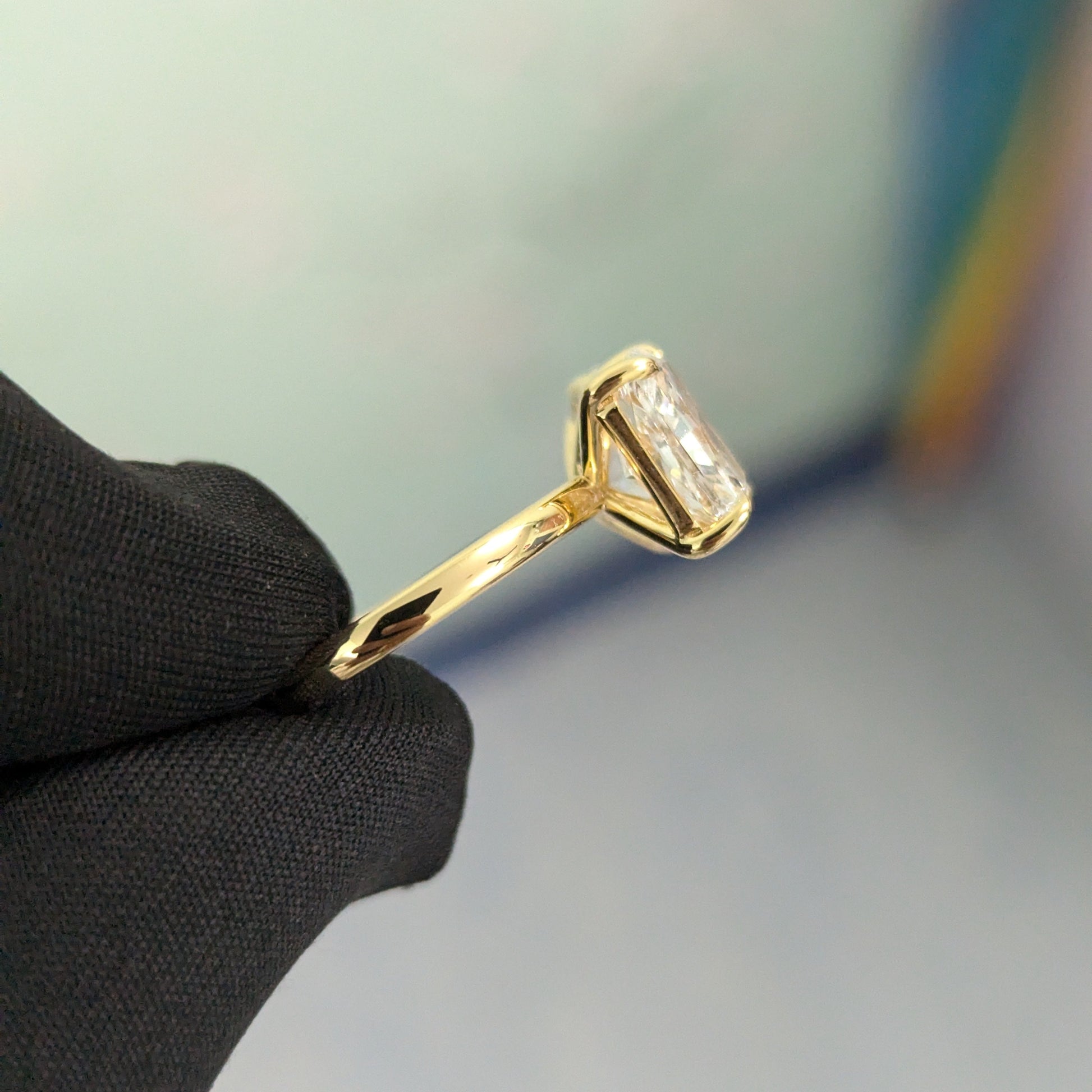 Emerald And Oval 4.00tcw Toi et Moi Lab Diamond Ring | IGI Certified | 10k 14k 18k Gold