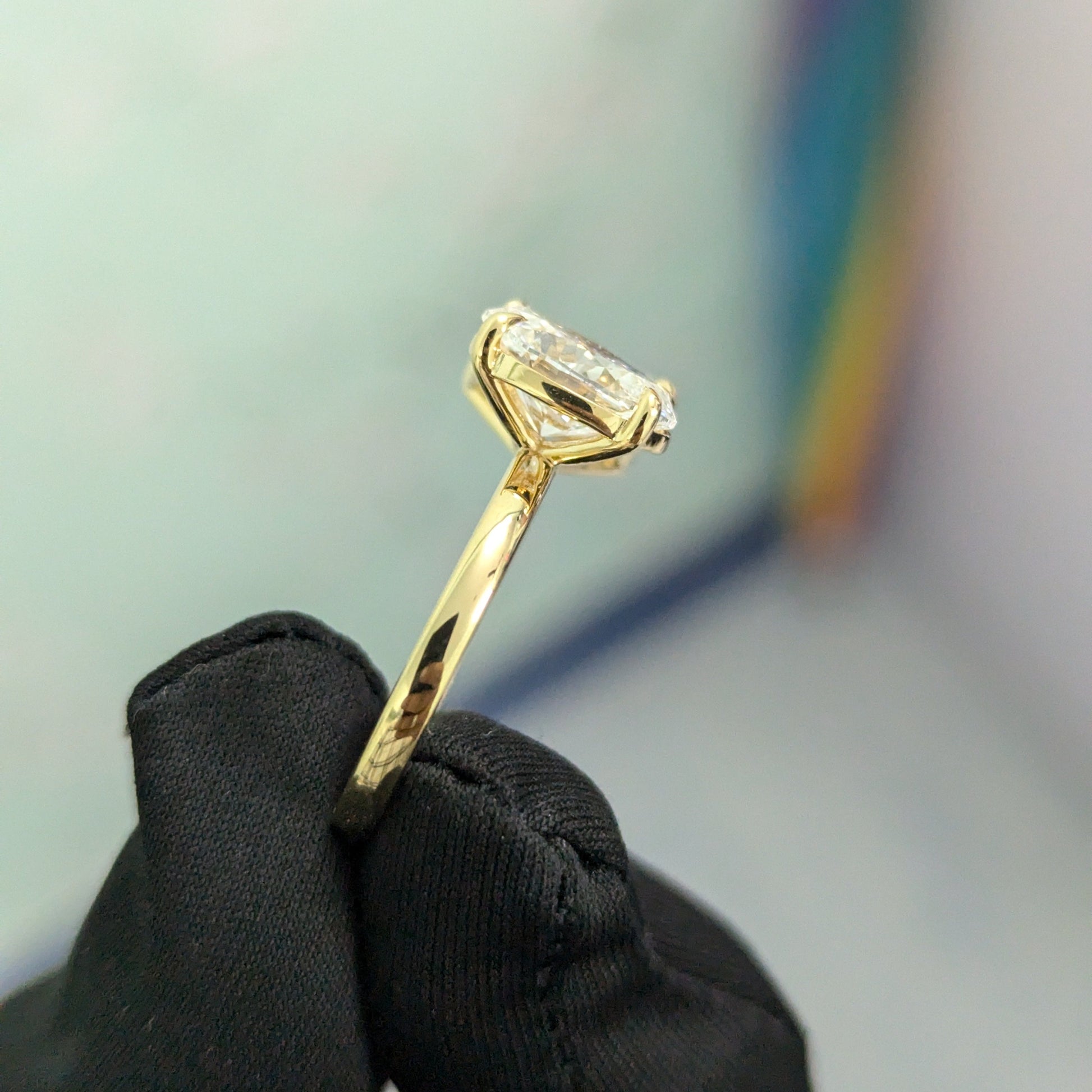 Emerald And Oval 4.00tcw Toi et Moi Lab Diamond Ring | IGI Certified | 10k 14k 18k Gold