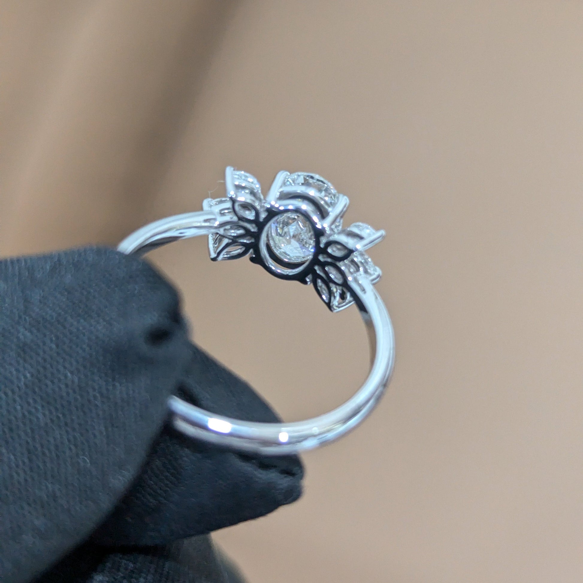 1.30tcw | Oval and Marquise Lab Diamond Ring | Ethical & Elegant | IGI Certified