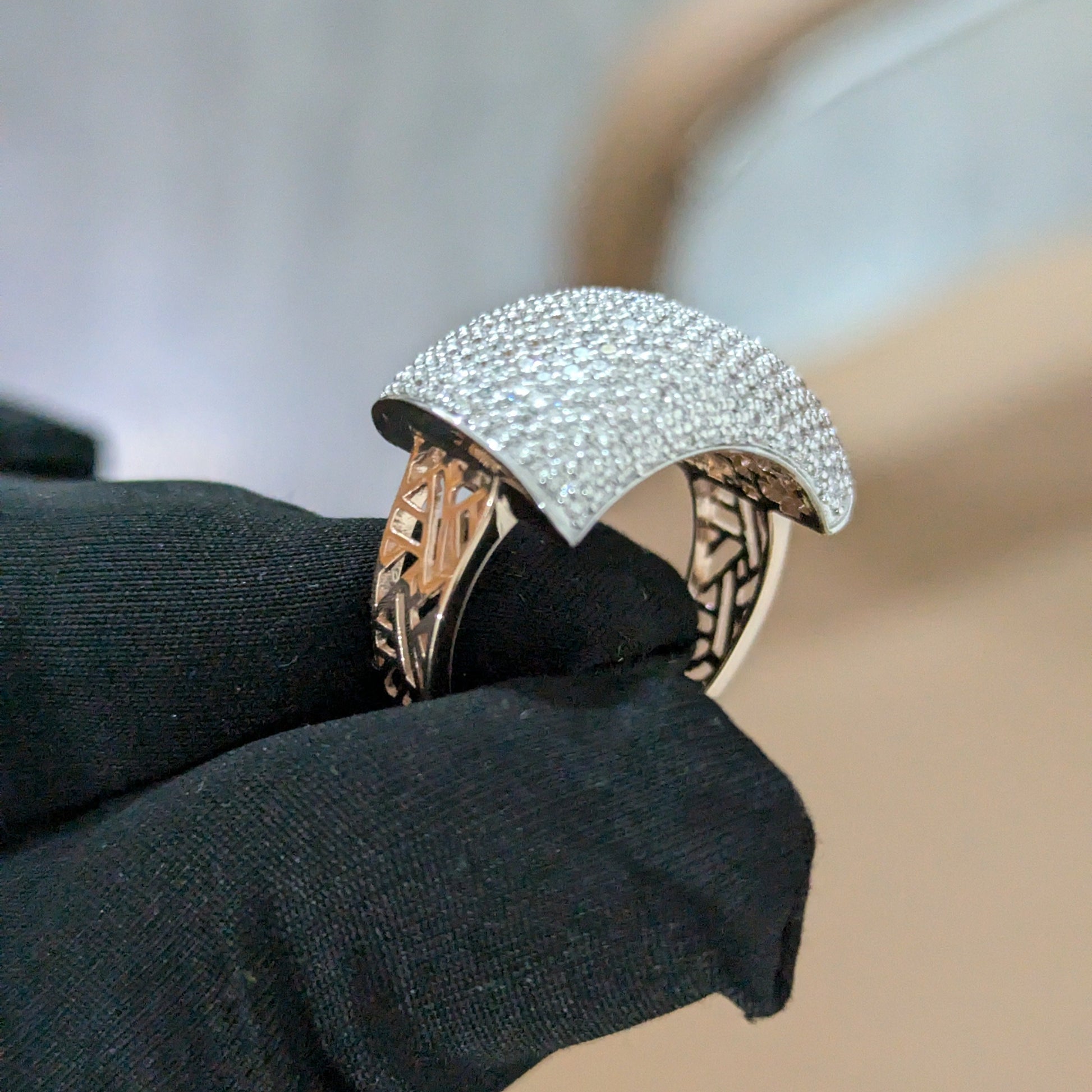 2.00ct Round Lab Grown Diamond Men's Pavé Ring | D-E-F Color | VVS–VS Clarity | IGI Certified | Eco-Friendly