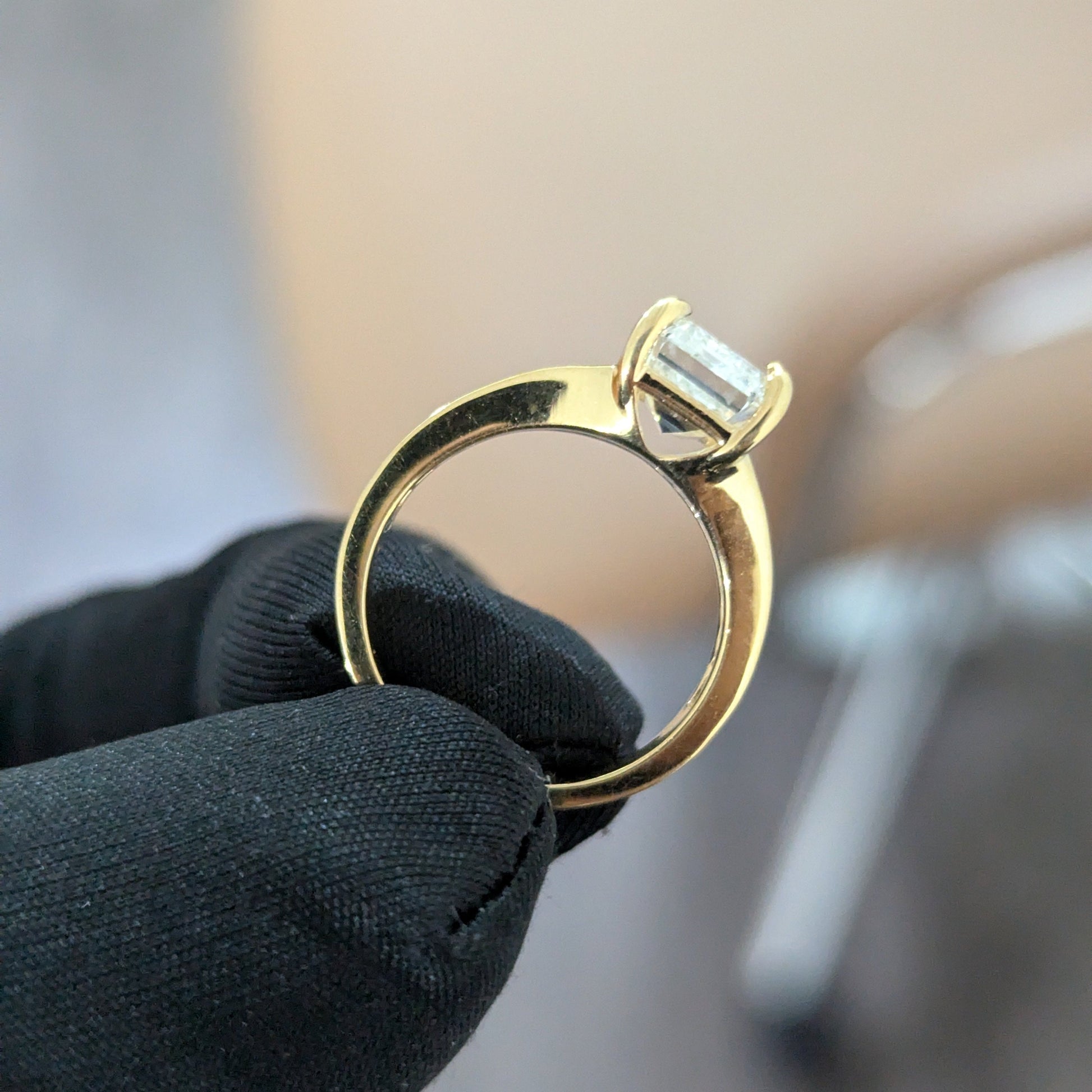 Emerald 3.65tcw Lab Diamond Ring with Baguette Sides | IGI Certified | D-E-F | VVS–VS | 10k–18k Gold