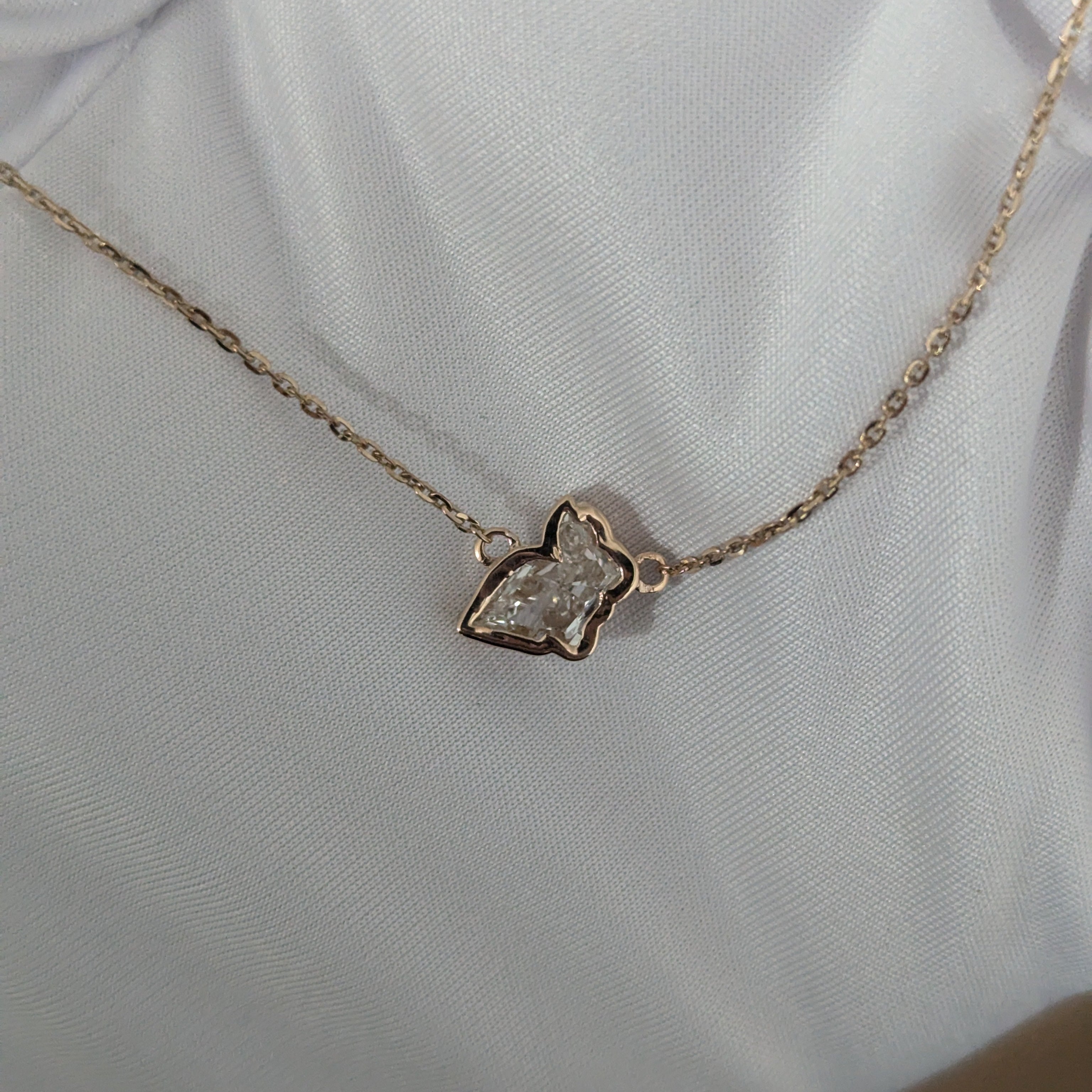 1.00ct Rabbit Shape Lab Grown Diamond Solitaire Pendant Necklace | EF VS | 10K 14K 18K Solid Gold Adjustable 16–18 Inch Chain | Unique Luxury Gift for Her | IGI Certified