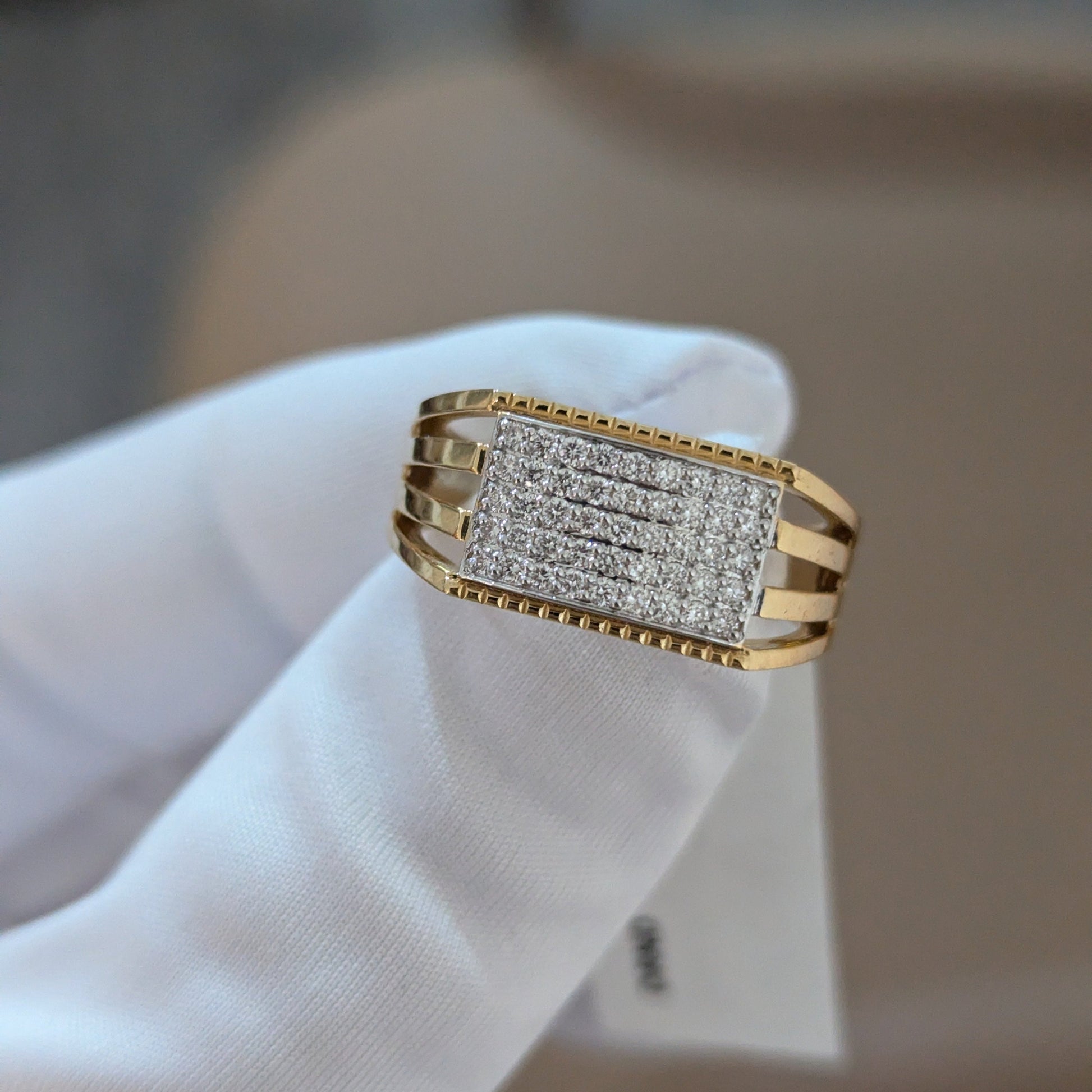 Round 0.50tcw Lab Diamond Men’s Engagement Ring | EF Color | VS Clarity