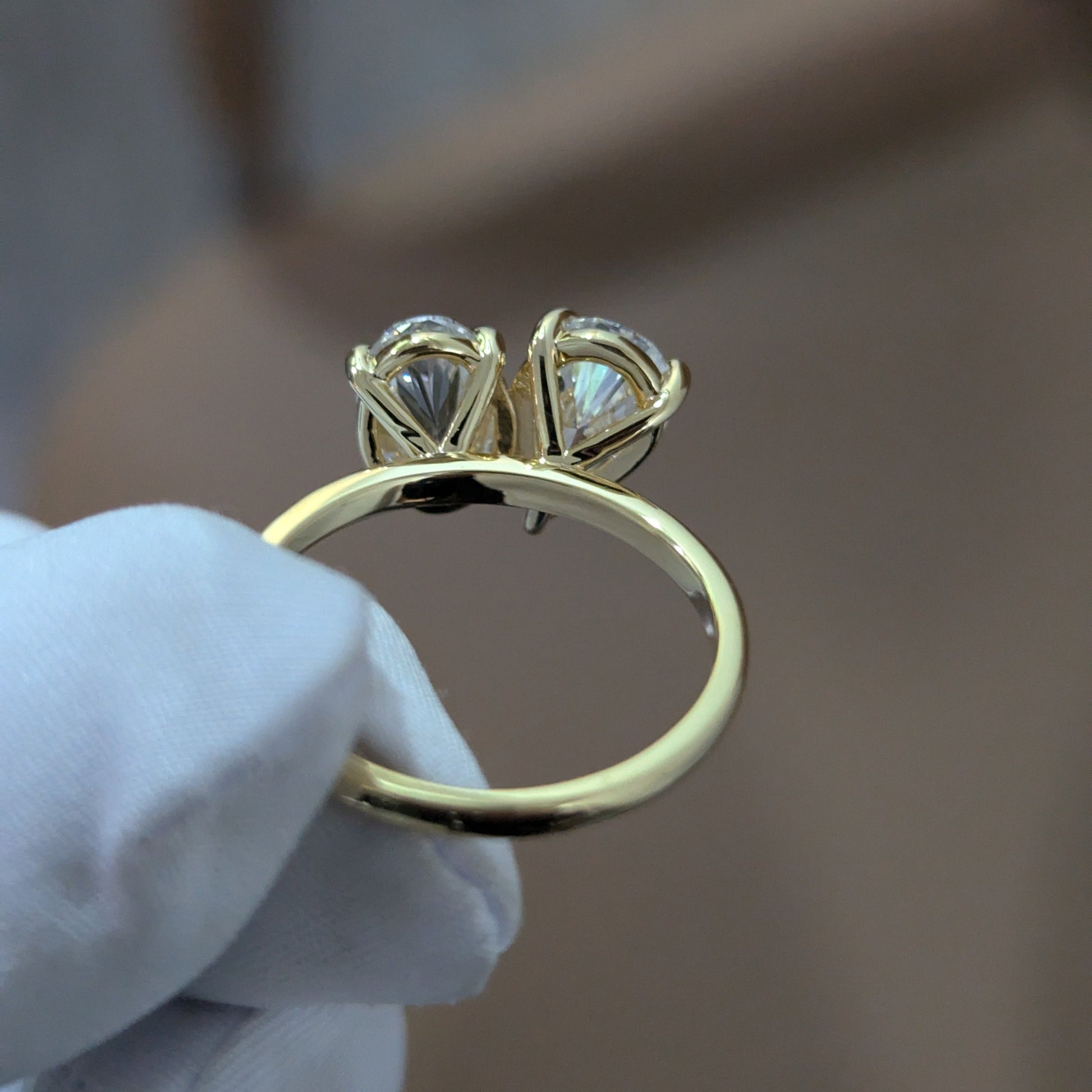 Oval & Pear 5.00ct Lab Diamond Toi Et Moi Ring | IGI Certified | VVS-VS Clarity