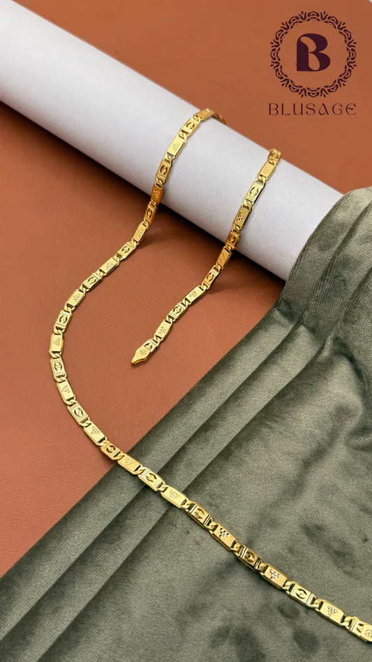 Ingenious Design IGP Brass Gold Plated Nawabi Chain For Stylish Men