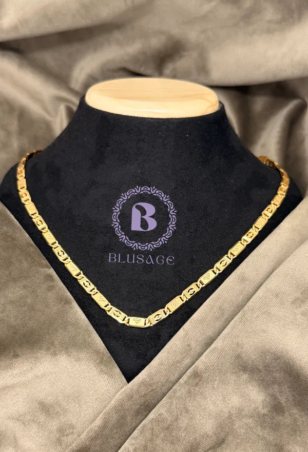 Ingenious Design IGP Brass Gold Plated Nawabi Chain For Stylish Men