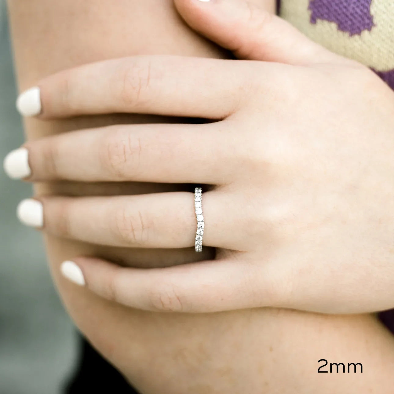 Round Pave Contoured Eternity Band, EF Color, VS Clarity - IGI CErtificate