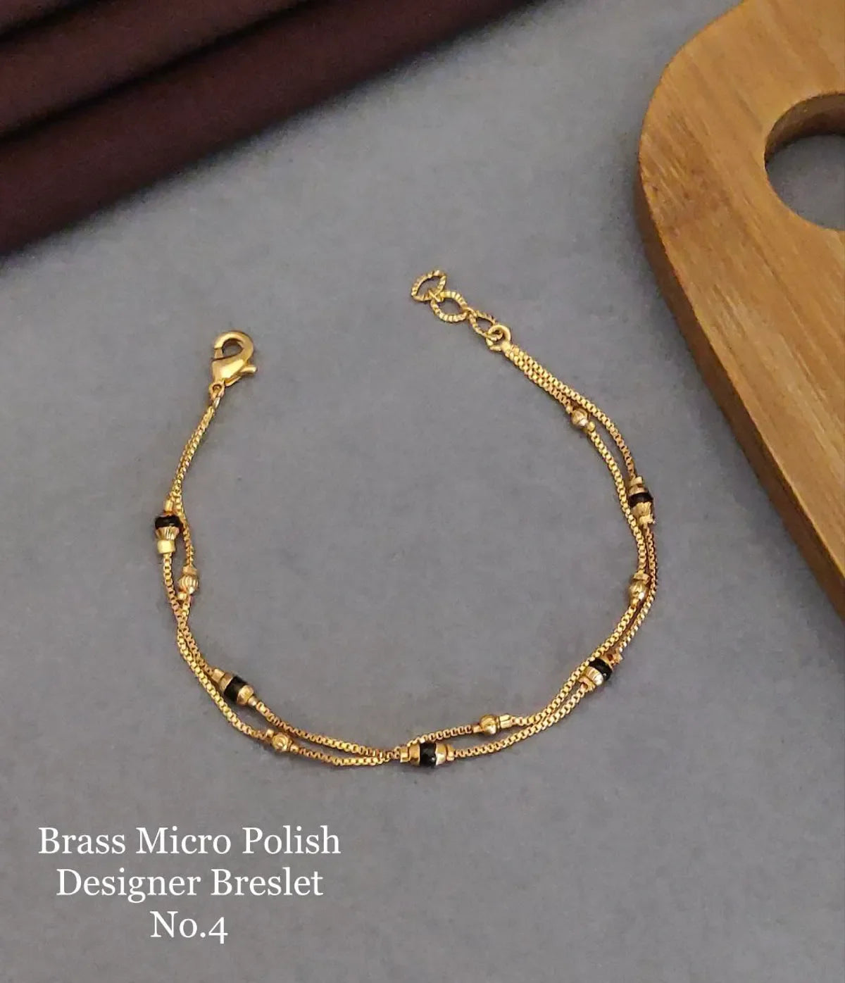 Brass Micro Polish Unique Design Bracelet for her