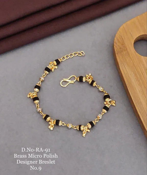 Stylish Design Ladies Elegant Bracelet in Brass Micro polish