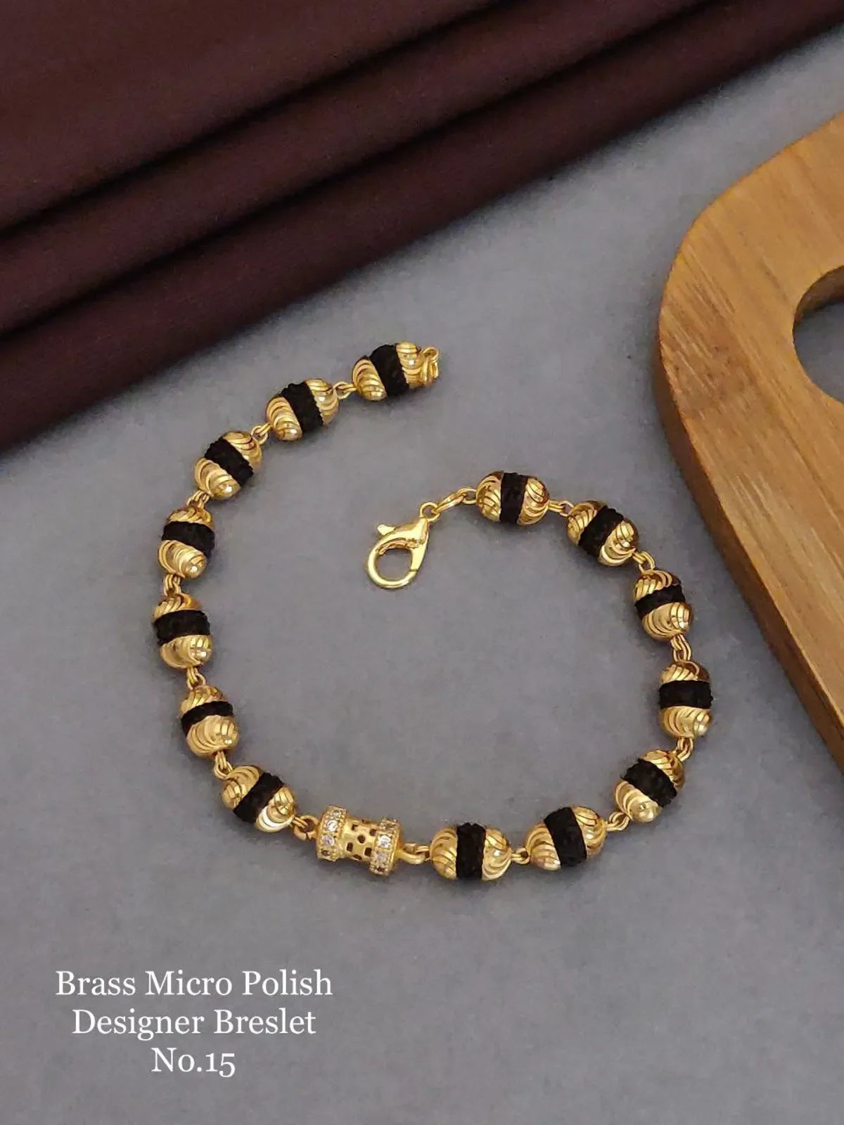 Unique & Elegance Men's Rudrax Bracelet in Brass Micro polish