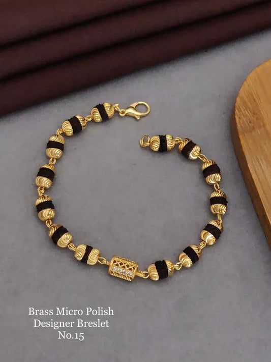 Premium Men's Rudrax Bracelet in Brass Micro polish