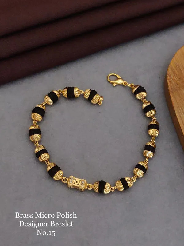 Unique Men's Rudrax Bracelet in Brass Micro polish