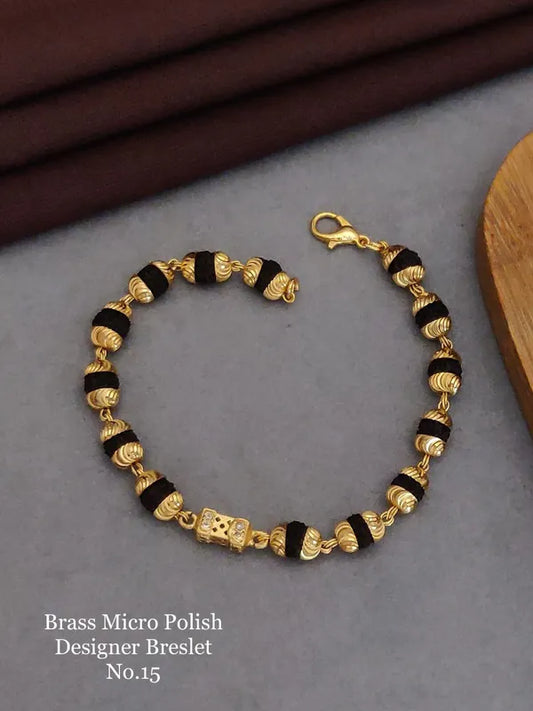 Unique Men's Rudrax Bracelet in Brass Micro polish