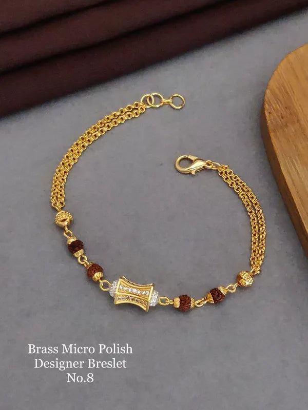 Unique Design Ladies Elegant Bracelet in Brass Micro polish