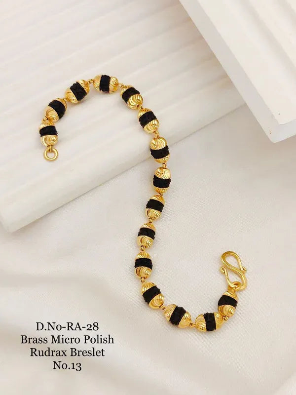 Premium Men's Rudrax Bracelet in Brass Micro polish
