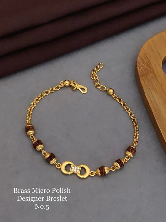 Unique Ladies Elegant Bracelet in Brass Micro polish