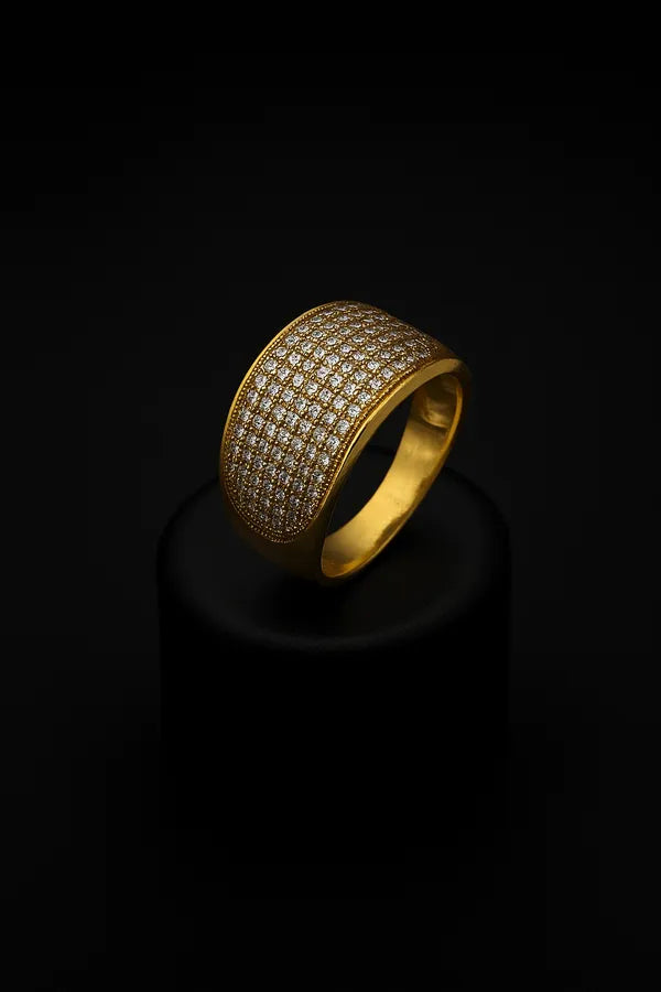 Cubic Zirconia Gold Plated Ring
