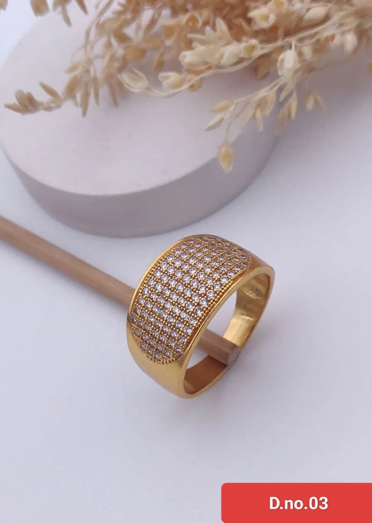 Cubic Zirconia Gold Plated Ring