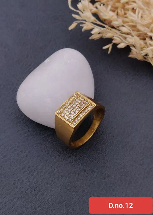 Creative Design Finger Ring with Gold Plated for Men & Boys