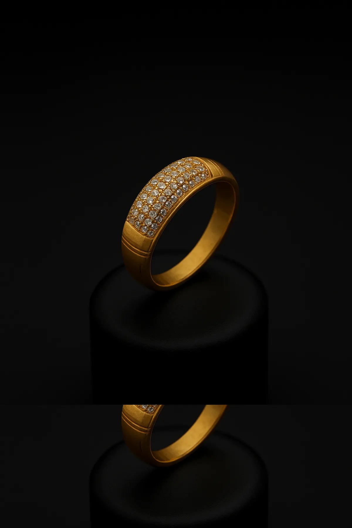 Cherry Cloud Brass Diamond Gold Plated Ring�For Men & Boys