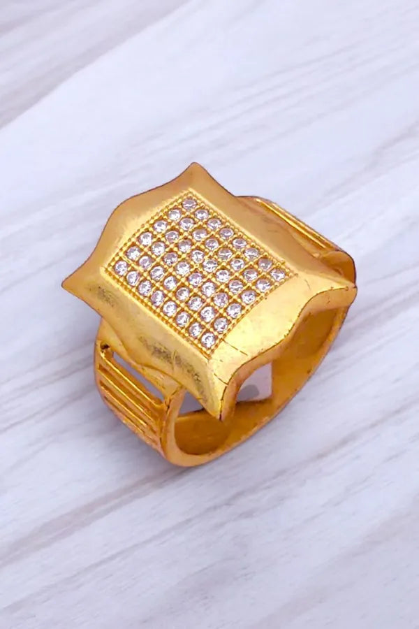 Charmingly Detailed And Studded Diamond ring for Men & Boys