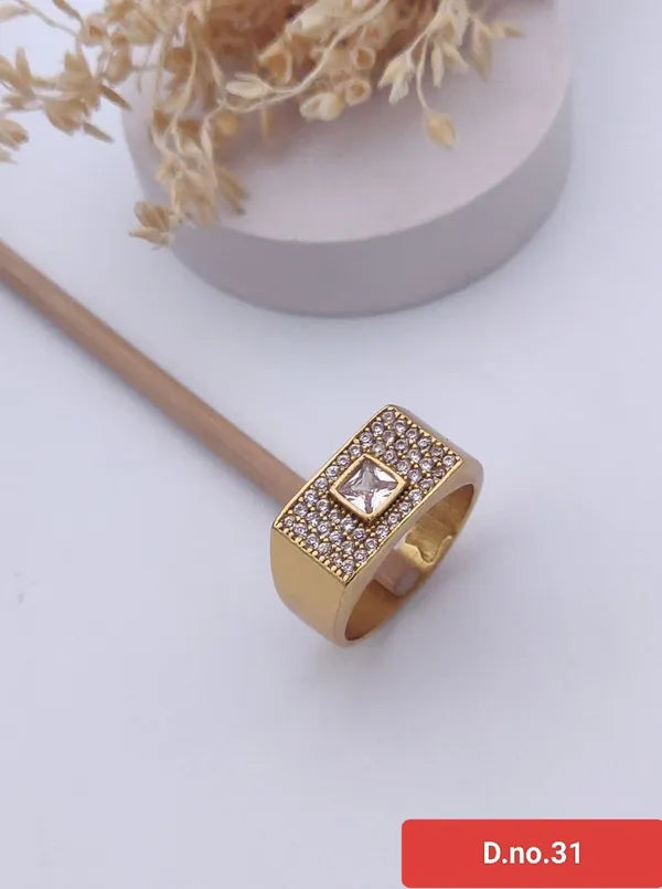 Centralized pearl with full of diamond ring for boys & Men